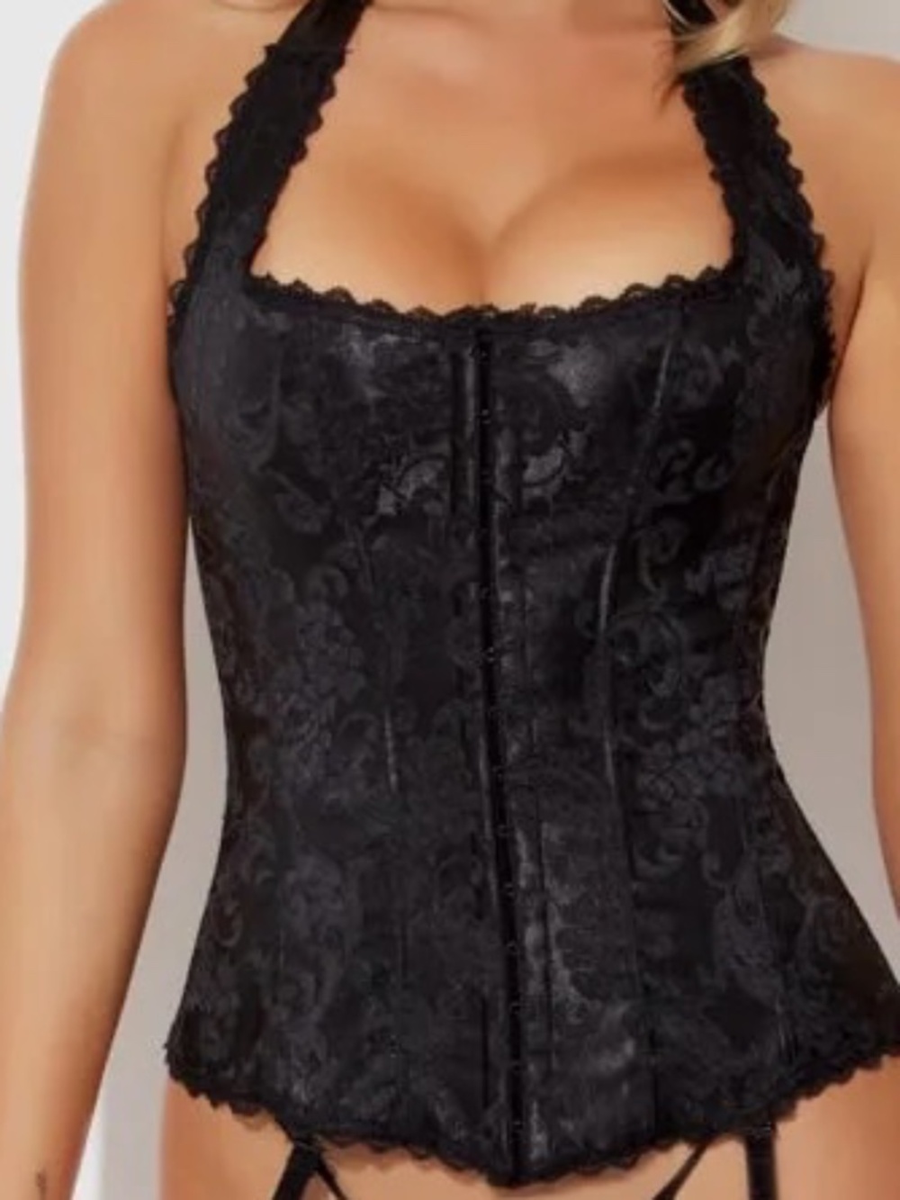 Fredericks of Hollywood - Hollywood Dream Halter Corset Size 36 Black